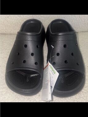 CROCS Classic Crush Slide 8M/10W  Black Unisex Platform 208731-001
